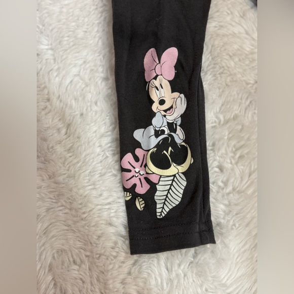 Disney Black Leggings with Minnie Mouse Design - Picture 2 of 4